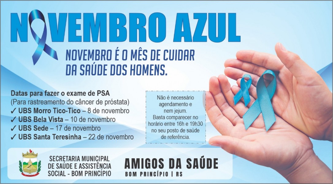 Retire seu voucher e faça o exame de PSA - Novembro Azul - OAB/RS - São  Leopoldo