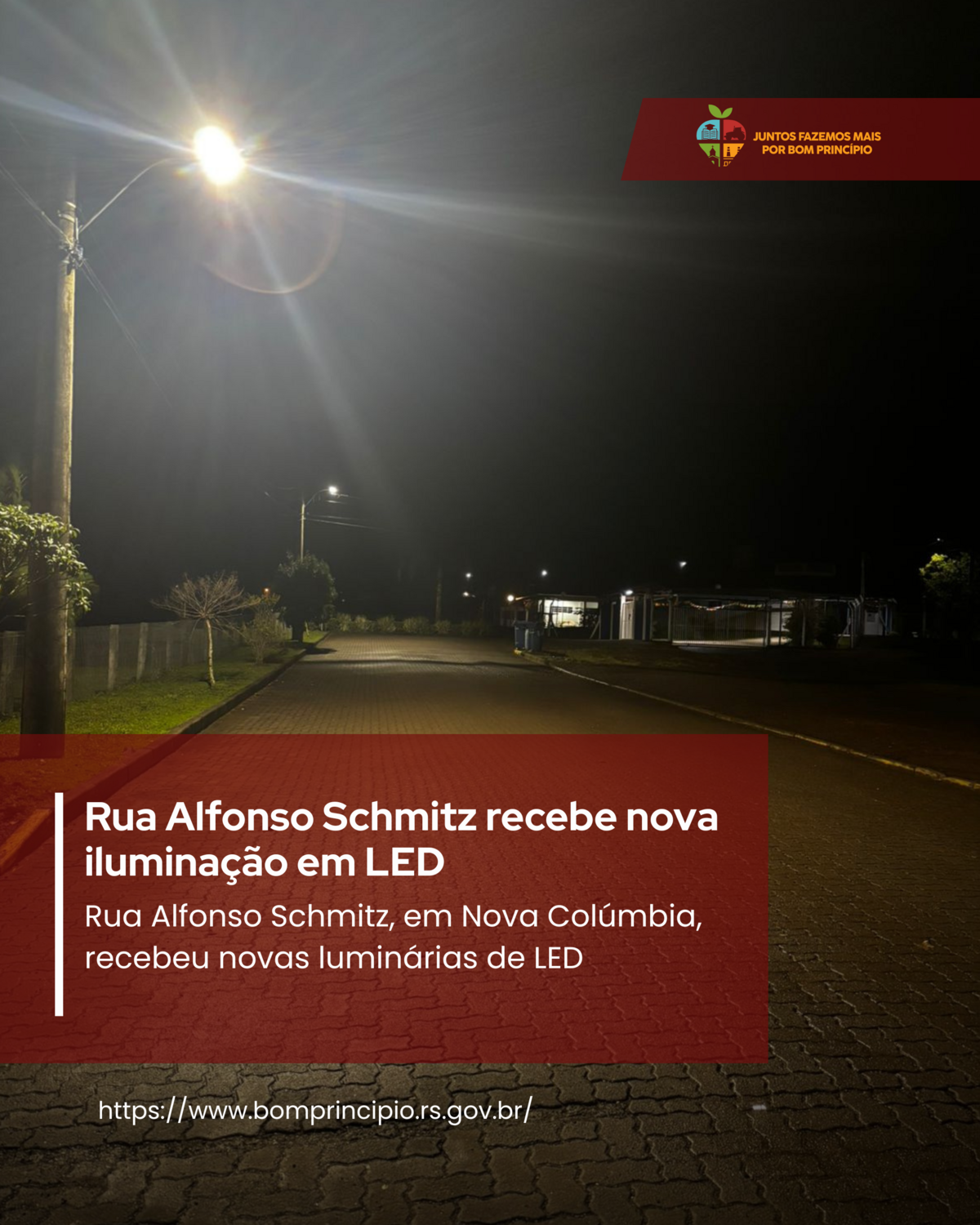 rua-alfonso-schmitz-recebe-nova-iluminacao-em-led